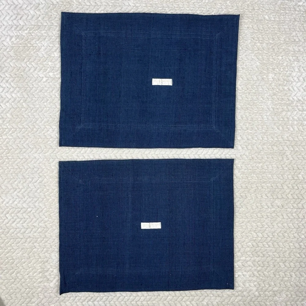 Handwoven Sop Moei Arts Pwo Karen Silk Placemats 18x13 Sustainable Indo Chic Lux